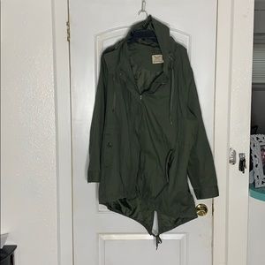 Green anorak jacket